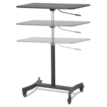 Victor® Dc500 High Rise Collection Mobile Adjustable Standing Desk, 30.75" X 22" X 29" To 44", Black freeshipping - TVN Wholesale